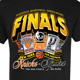 NBAファイナルモデル 海外取寄 サンアントニオ スパーズ vs ニューヨーク ニックス Tシャツ 2026 NBA FINALS MATCHUP TICKETS T-SHIRT BLACK