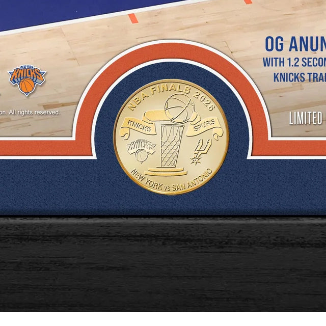 OG アヌノビーモデル 海外取寄 額入りコラージュフレーム ニューヨーク ニックス THE GREATEST COMEBACK NBA FINALS 2026 GAME 4 BRONZE COIN PHOTO MINT