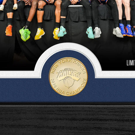 53年振りNBAファイナル優勝 ニューヨーク ニックス 海外取寄 額入りコラージュフレーム 2026 NBA CHAMPIONS CELEBRATION BRONZE COIN PHOTO MINT