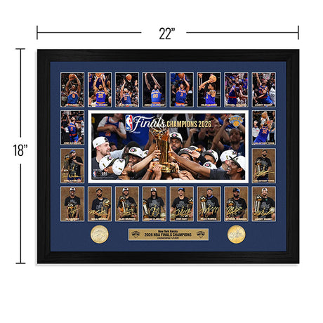 53年振りNBAファイナル優勝 ニューヨーク ニックス 海外取寄 額入りコラージュフレーム 2026 NBA CHAMPIONS MEMORABLE MOMENTS BRONZE COIN PHOTO MINT
