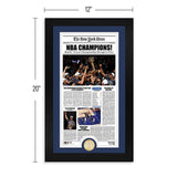 53年振りNBAファイナル優勝 ニューヨーク ニックス 海外取寄 額入りコラージュフレーム 2026 NBA CHAMPIONS FRONT PAGE NEWS BRONZE COIN PHOTO MINT