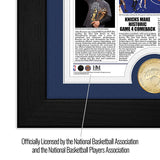 53年振りNBAファイナル優勝 ニューヨーク ニックス 海外取寄 額入りコラージュフレーム 2026 NBA CHAMPIONS FRONT PAGE NEWS BRONZE COIN PHOTO MINT