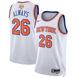 53年振りNBAファイナル優勝 ニューヨーク ニックス 海外取寄 ナイキ レプリカユニフォーム 2026 NBA FINALS CHAMPIONS ALWAYS 26 SWINGMAN JERSEY ASSOCIATION EDITION WHITE