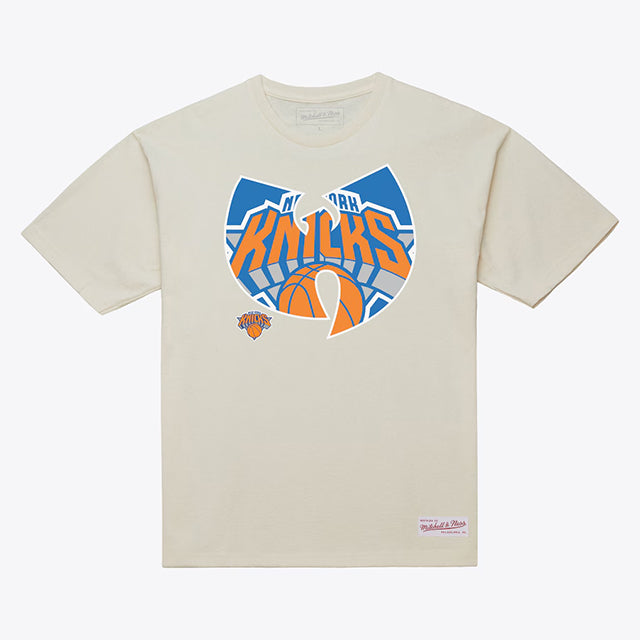 海外取寄 ニューヨーク ニックス × ウータンクラン × ミッチェルアンドネス Tシャツ CREAM