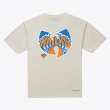 海外取寄 ニューヨーク ニックス × ウータンクラン × ミッチェルアンドネス Tシャツ CREAM