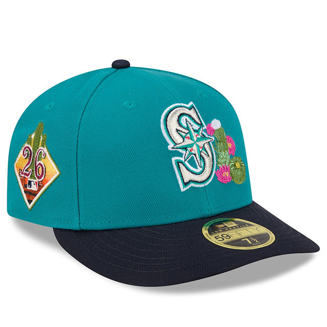 ニューエラ キャップ 海外取寄 LP59FIFTY シアトル マリナーズ 2026 MLB SPRING TRAINING LOW CROWN FITTED CAP TEAL NAVY