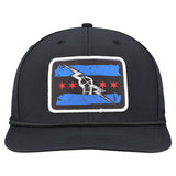 海外取寄 CMパンクモデル WWE キャップ スナップバック PRIMARY FLAG MARK BACK 9 SNAPBACK CAP BLACK