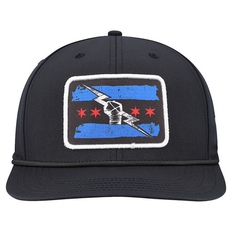 海外取寄 CMパンクモデル WWE キャップ スナップバック PRIMARY FLAG MARK BACK 9 SNAPBACK CAP BLACK