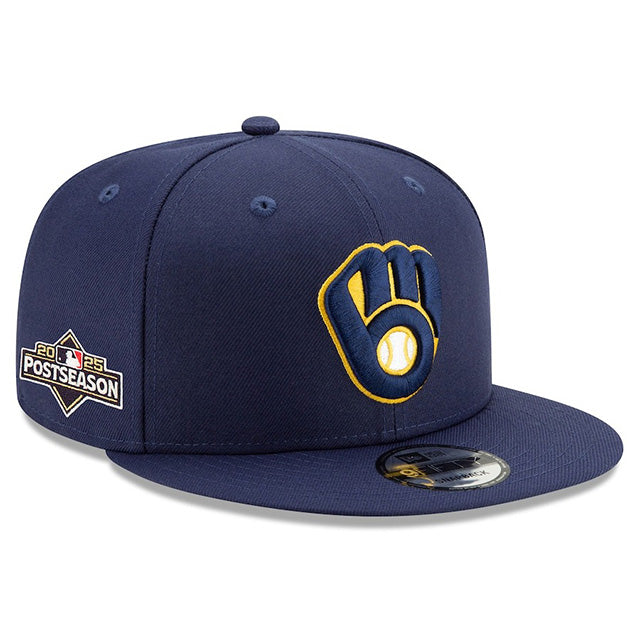 海外取寄 2025 ポストシーズンモデル ニューエラ キャップ 9FIFTY ミルウォーキーブルワーズ MLB POSTSEASON SNAPBACK CAP NAVY