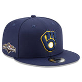 海外取寄 2025 ポストシーズンモデル ニューエラ キャップ 9FIFTY ミルウォーキーブルワーズ MLB POSTSEASON SNAPBACK CAP NAVY