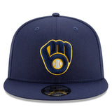 海外取寄 2025 ポストシーズンモデル ニューエラ キャップ 9FIFTY ミルウォーキーブルワーズ MLB POSTSEASON SNAPBACK CAP NAVY