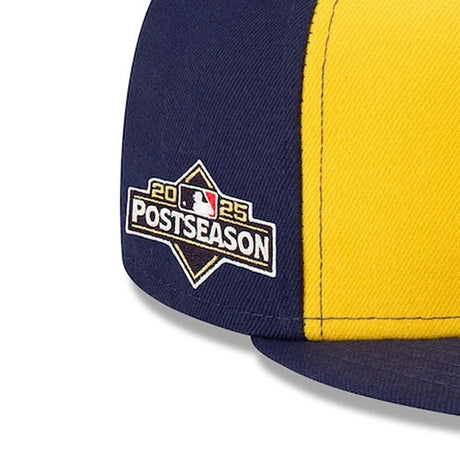 海外取寄 2025 ポストシーズンモデル ニューエラ キャップ 59FIFTY ミルウォーキーブルワーズ MLB POSTSEASON AUTHENTIC COLLECTION FITTED CAP YELLOW