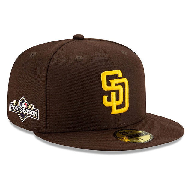 海外取寄 2025 ポストシーズンモデル ニューエラ キャップ 59FIFTY サンディエゴ パドレス MLB POSTSEASON AUTHENTIC COLLECTION FITTED CAP BROWN