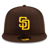海外取寄 2025 ポストシーズンモデル ニューエラ キャップ 59FIFTY サンディエゴ パドレス MLB POSTSEASON AUTHENTIC COLLECTION FITTED CAP BROWN