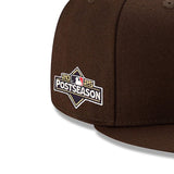 海外取寄 2025 ポストシーズンモデル ニューエラ キャップ 59FIFTY サンディエゴ パドレス MLB POSTSEASON AUTHENTIC COLLECTION FITTED CAP BROWN