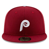 海外取寄 2025 ポストシーズンモデル ニューエラ キャップ 59FIFTY フィラデルフィア フィリーズ MLB POSTSEASON AUTHENTIC COLLECTION FITTED CAP RED