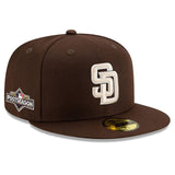 海外取寄 2025 ポストシーズンモデル ニューエラ キャップ 59FIFTY サンディエゴ パドレス MLB POSTSEASON AUTHENTIC COLLECTION FITTED CAP BROWN