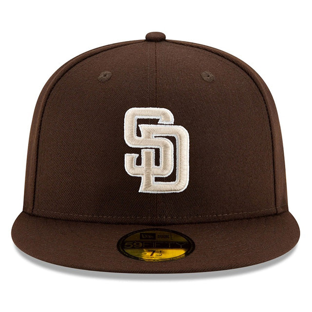 海外取寄 2025 ポストシーズンモデル ニューエラ キャップ 59FIFTY サンディエゴ パドレス MLB POSTSEASON AUTHENTIC COLLECTION FITTED CAP BROWN