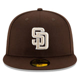 海外取寄 2025 ポストシーズンモデル ニューエラ キャップ 59FIFTY サンディエゴ パドレス MLB POSTSEASON AUTHENTIC COLLECTION FITTED CAP BROWN