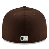 海外取寄 2025 ポストシーズンモデル ニューエラ キャップ 59FIFTY サンディエゴ パドレス MLB POSTSEASON AUTHENTIC COLLECTION FITTED CAP BROWN