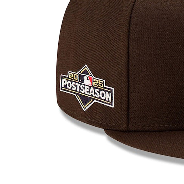 海外取寄 2025 ポストシーズンモデル ニューエラ キャップ 59FIFTY サンディエゴ パドレス MLB POSTSEASON AUTHENTIC COLLECTION FITTED CAP BROWN