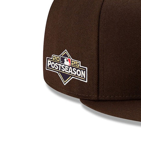 海外取寄 2025 ポストシーズンモデル ニューエラ キャップ 59FIFTY サンディエゴ パドレス MLB POSTSEASON AUTHENTIC COLLECTION FITTED CAP BROWN