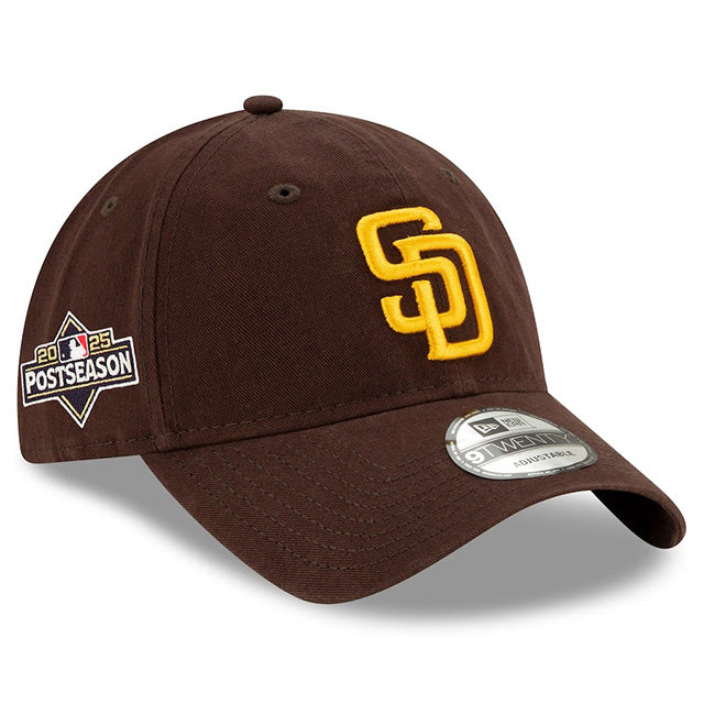 海外取寄 2025 ポストシーズンモデル ニューエラ キャップ 9TWENTY サンディエゴ パドレス MLB POSTSEASON STRAPBACK CAP BROWN