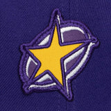 ミッチェル&ネス×ビリーアイリッシュ 海外取寄 ロサンゼルス レイカーズ HARDWOOD CLASSICS PATCH SNAPBACK CAP PURPLE LIMITED EDITION