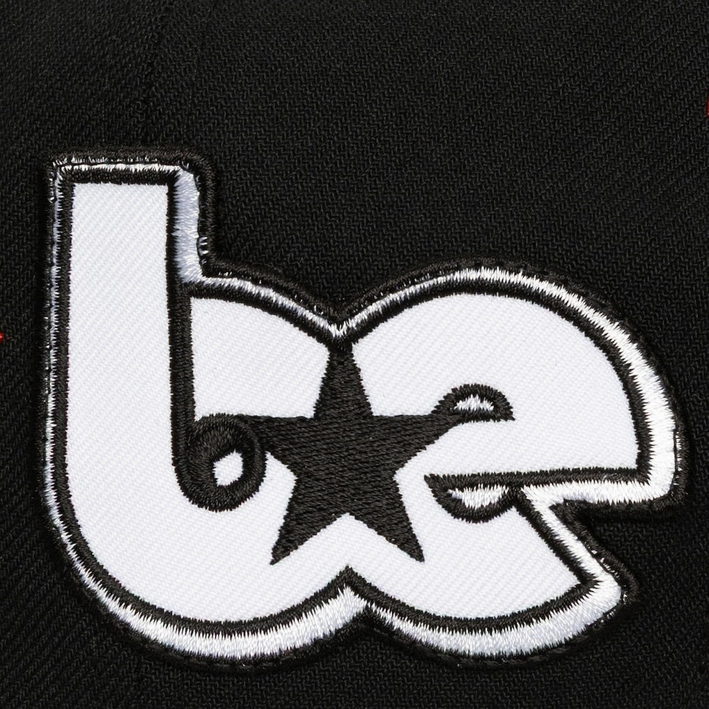 ミッチェル&ネス×ビリーアイリッシュ 海外取寄 フィラデルフィア 76ERS HARDWOOD CLASSICS PATCH SNAPBACK CAP BLACK LIMITED EDITION