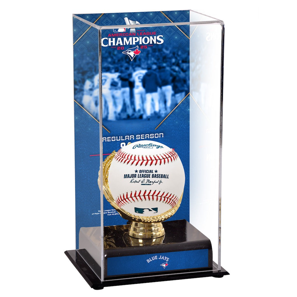 2025 アメリカンリーグチャンピオン 海外取寄 ボールディスプレー トロント ブルージェイズ 2025 AMERICAN LEAGUE CHAMPIONS CHAMPIONS SUBLIMATED DISPLAY CASE