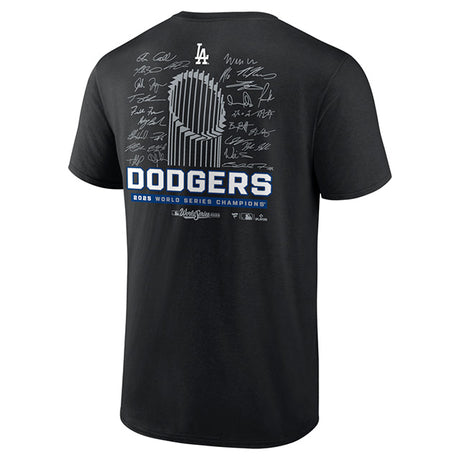 2025 ワールドシリーズチャンピオンモデル 海外取寄 Tシャツ ロサンゼルス ドジャース MLB 2025 WORLD SERIES CHAMPIONS SIGNATURE ROSTER T-SHIRT BLACK