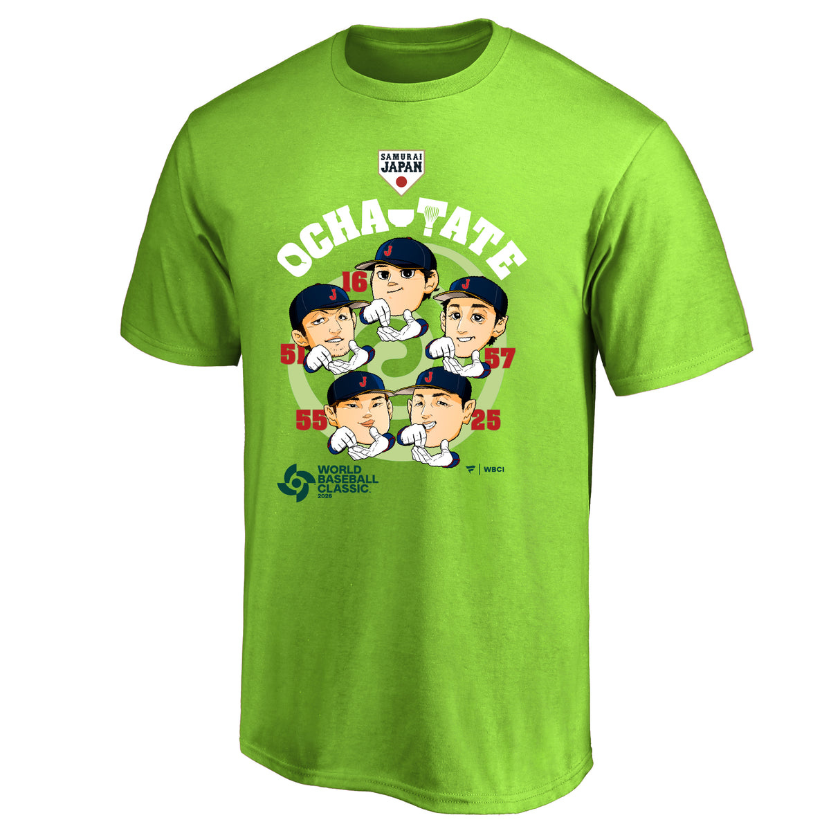 Fanatics 子供用 日本代表 お茶たてポーズ Tシャツ キッズ ライトグリーン World Baseball Classic 2026 ※お届け予定時期ご確認の上ご購入をお願いします