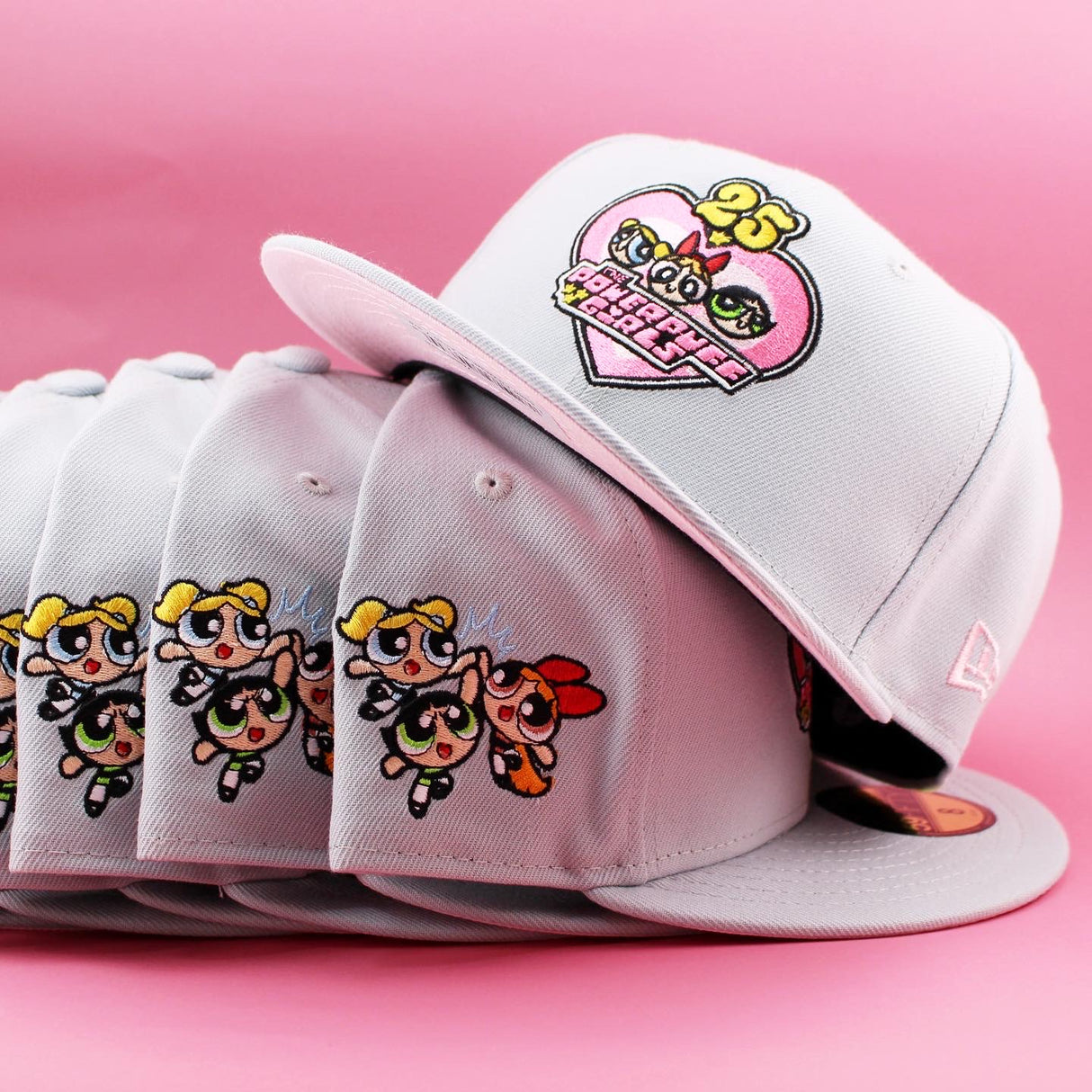 ニューエラ キャップ 59FIFTY パワーパフガールズ 25th ANNIVERSARY FITTED CAP GREY