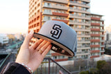 ニューエラ キャップ 59FIFTY サンディエゴ パドレス MLB FITTED CAP GREY-BLACK AMZ EX