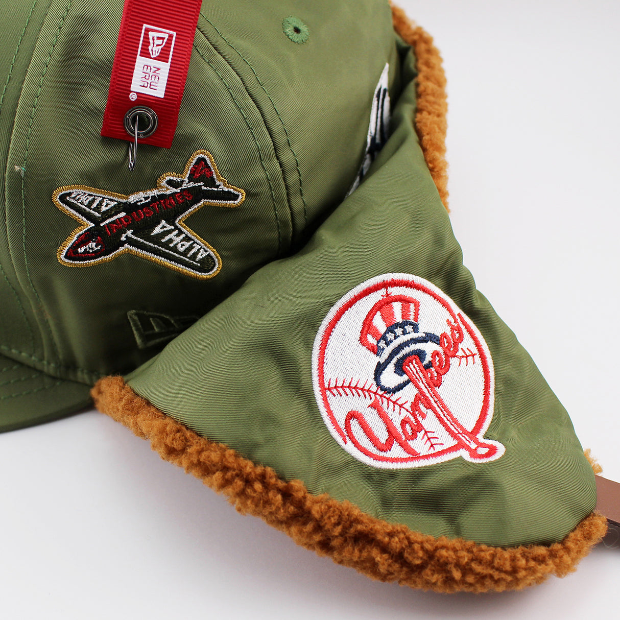 ニューエラ キャップ 59FIFTY ニューヨーク ヤンキース ALPHA INDUSTRIES DOGEAR FITTED CAP OLIVE