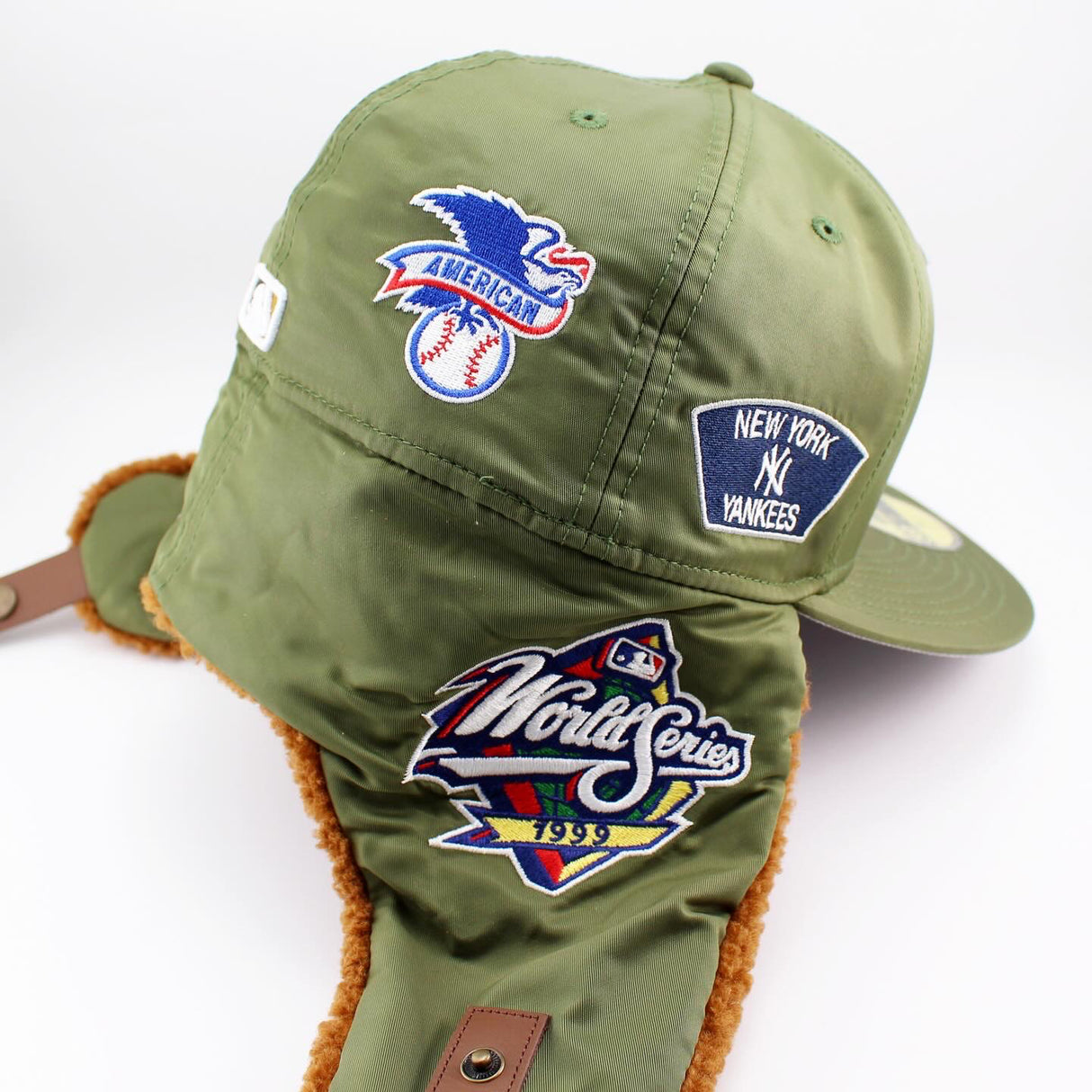 ニューエラ キャップ 59FIFTY ニューヨーク ヤンキース ALPHA INDUSTRIES DOGEAR FITTED CAP OLIVE
