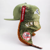 ニューエラ キャップ 59FIFTY ニューヨーク ヤンキース ALPHA INDUSTRIES DOGEAR FITTED CAP OLIVE