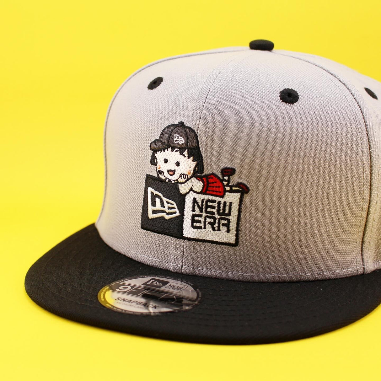 ニューエラ キャップ 9FIFTY ちびまる子ちゃん MARUKO BOX LOGO SNAPBACK CAP GREY