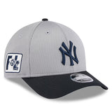 ニューエラ キャップ 9FORTY M-CROWN スナップバック ニューヨーク ヤンキース MLB 2025 MLB SPRING TRAINING SNAPBACK CAP GREY-NAVY