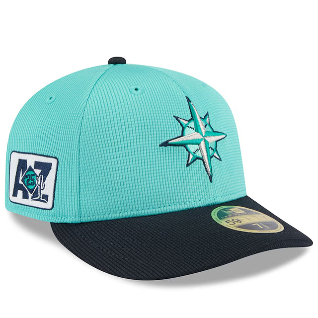 ニューエラ キャップ 海外取寄 LP59FIFTY シアトル マリナーズ 2025 MLB SPRING TRAINING FITTED CAP AQUA-NAVY