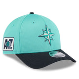 ニューエラ キャップ 9FORTY M-CROWN スナップバック シアトル マリナーズ MLB 2025 MLB SPRING TRAINING SNAPBACK CAP AQUA-NAVY