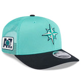 ニューエラ キャップ 9SEVENTY ストレッチ スナップバック シアトル マリナーズ 2025 MLB SPRING TRAINING BP STRETCH MESH SNAPBACK CAP AQUA-NAVY