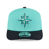 ニューエラ キャップ 9SEVENTY ストレッチ スナップバック シアトル マリナーズ 2025 MLB SPRING TRAINING BP STRETCH MESH SNAPBACK CAP AQUA-NAVY