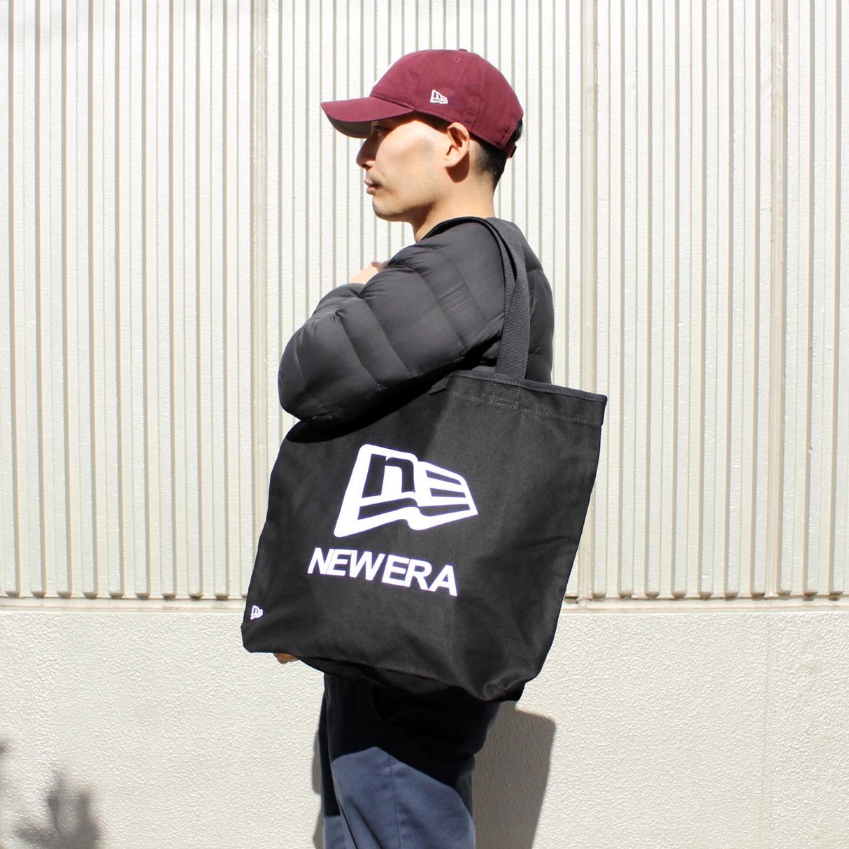ニューエラ ライト トートバッグ 14L CANVAS TOTE BAG FLAG LOGO BLACK