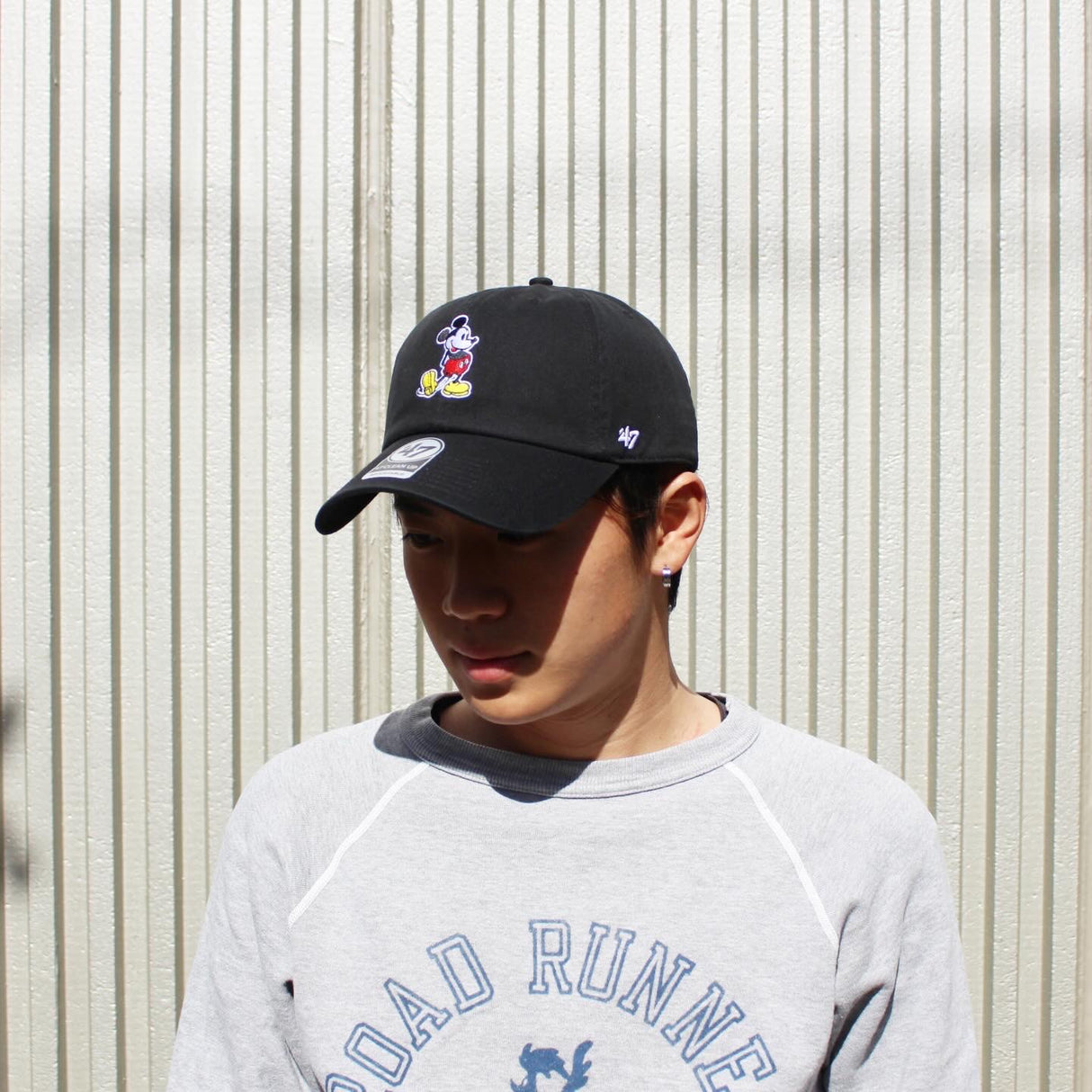 47ブランド キャップ ミッキーマウス CLEAN-UP STRAPBACK CAP BLACK