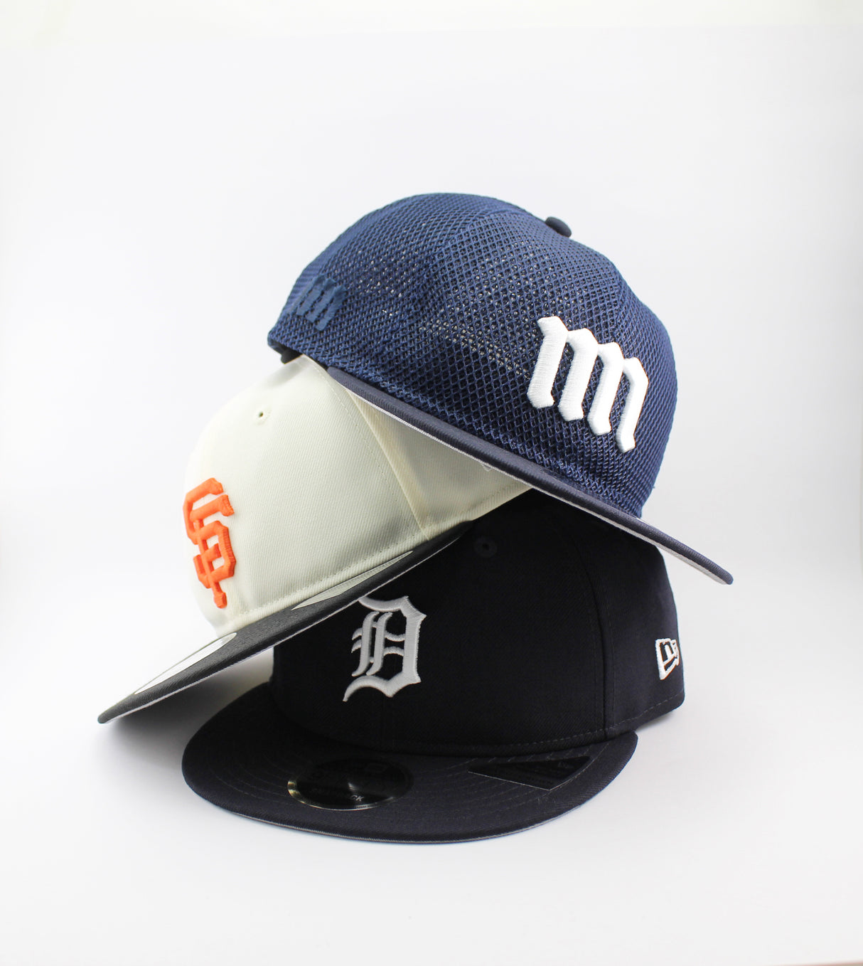 Powered by GORO (MIN-NANO) ニューエラ キャップ RC9FIFTY FLAT VISOR MESH SNAPBACK CAP NAVY