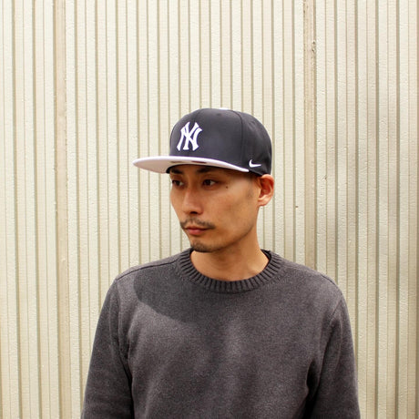 ナイキ キャップ ニューヨーク ヤンキース DRI-FIT PRO STRUCTURED SQUARE BILL CAP PITCH BLUE WHITE