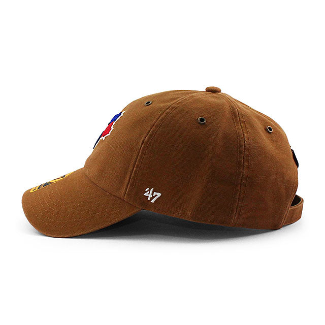 47ブランド キャップ カーハート トロント ブルージェイズ MLB CLEAN UP BROWN