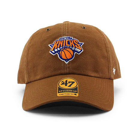 47ブランド キャップ カーハート ニューヨーク ニックス NBA CLEAN UP STRAPBACK BROWN