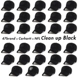 海外取寄 47ブランド キャップ NFL カーハート CARHARTT 47BRAND CLEAN UP BLACK